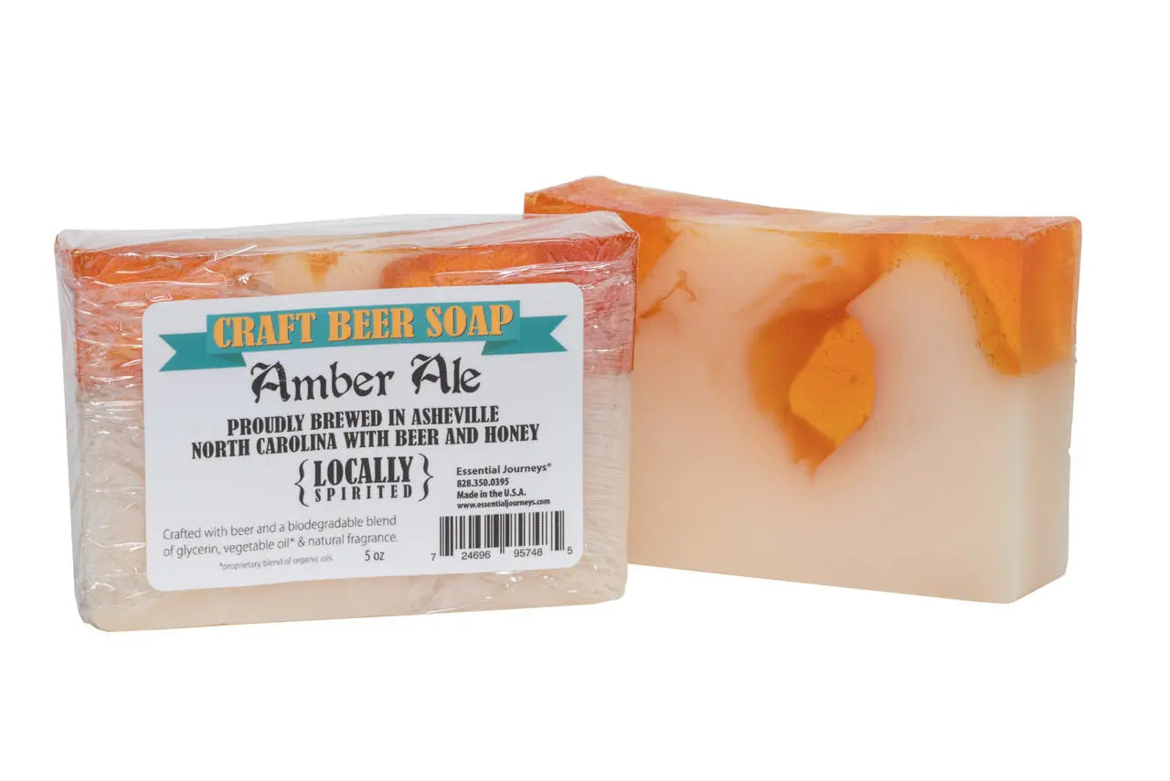 Amber Ale Beer Soap Slice 5 Oz. by Essential Journeys, natural skincare main product photo