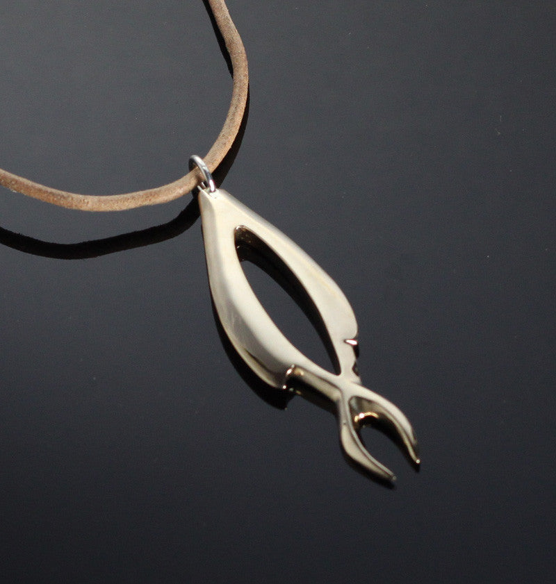 Bronze Open Fish Pendant-BRP1037
