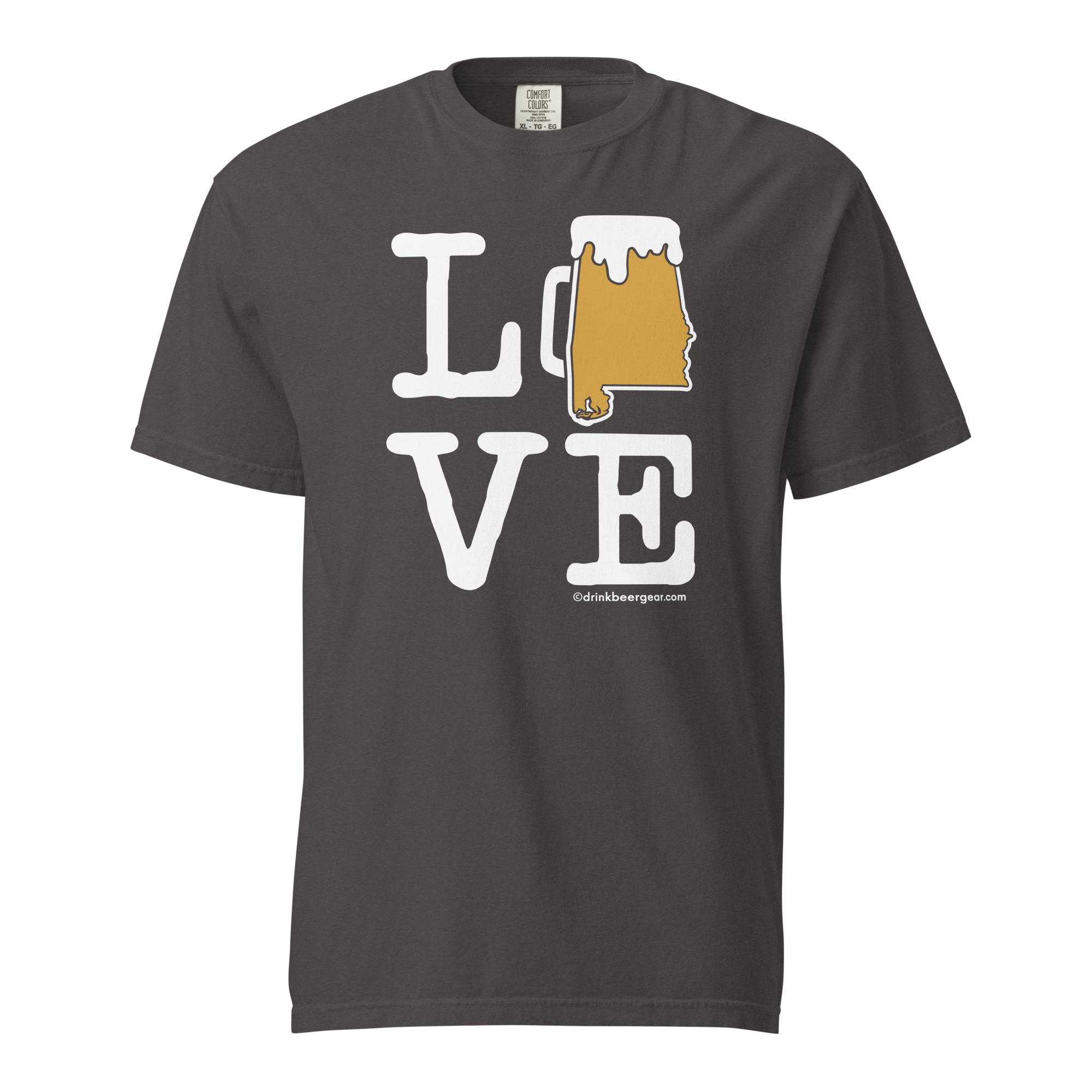 Alabama Beer Mug Tee - LOVE - COMFORT COLORS BRAND TEE Drink Beer Gear