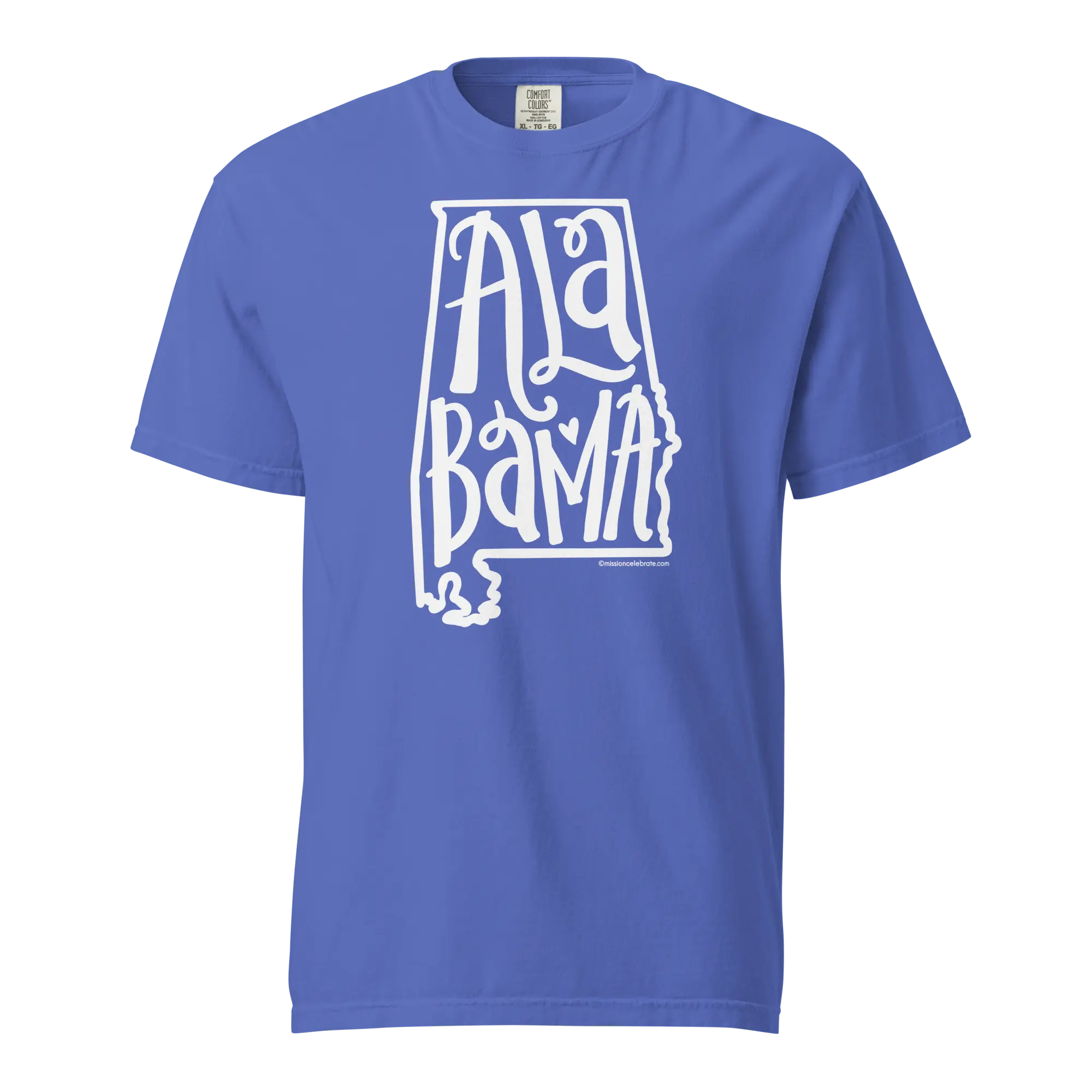 Alabama Bouncy Letters T-Shirt - Comfort Colors Tee with Hand-Lettered Design