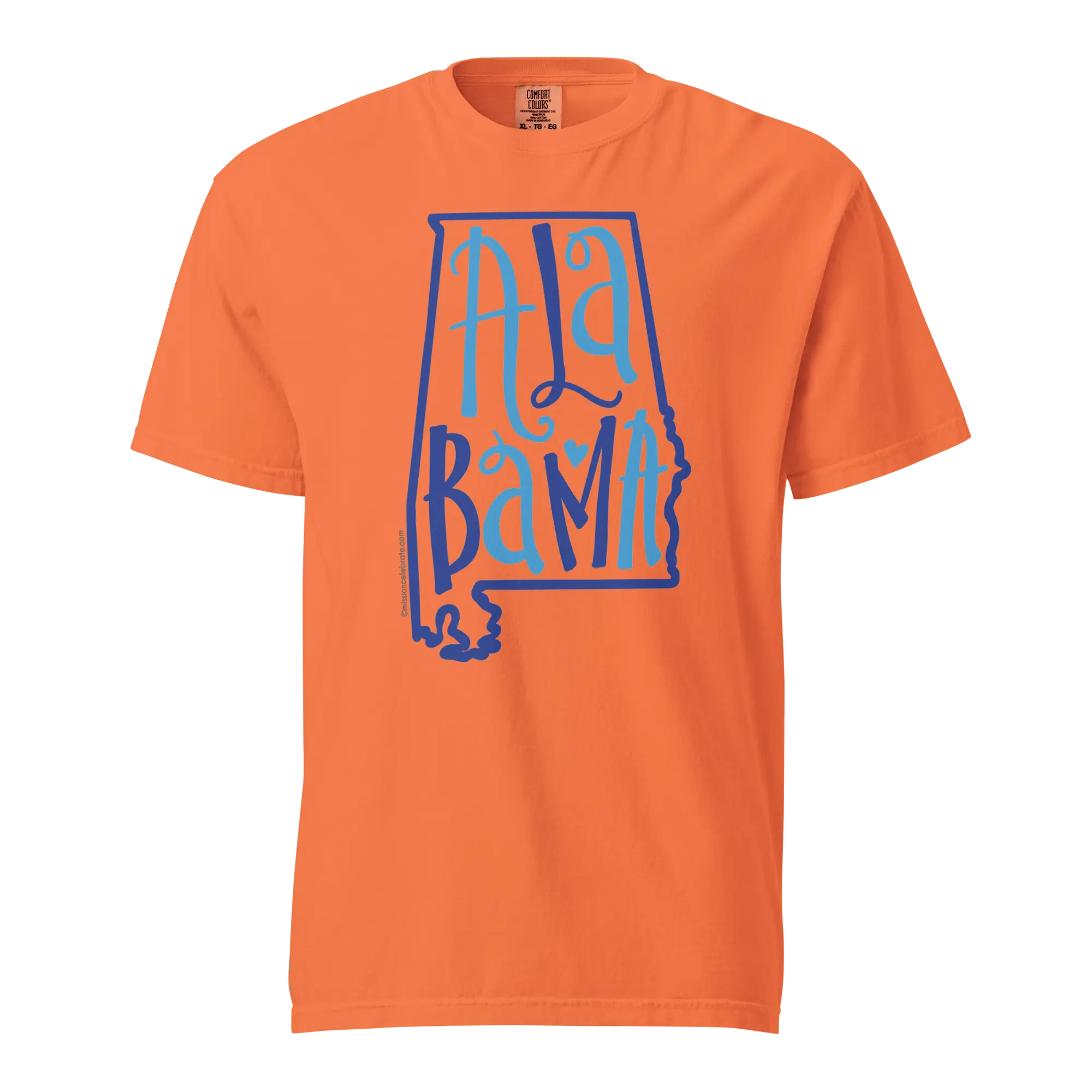 Alabama T-shirt: Bouncy Handlettered State Tee by Leslie Gonce - Comfort Colors Unisex Shirt