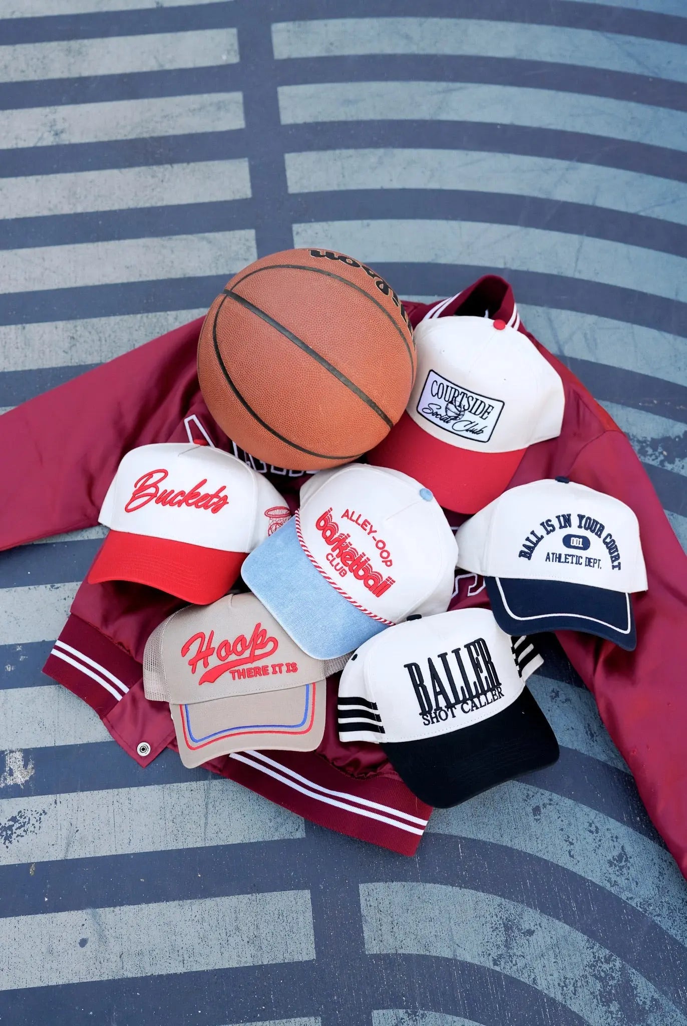 Alley Oop Basketball Club - Denim Vintage Trucker Hat by KenzKustomz, Southern lifestyle apparel detail photo 5