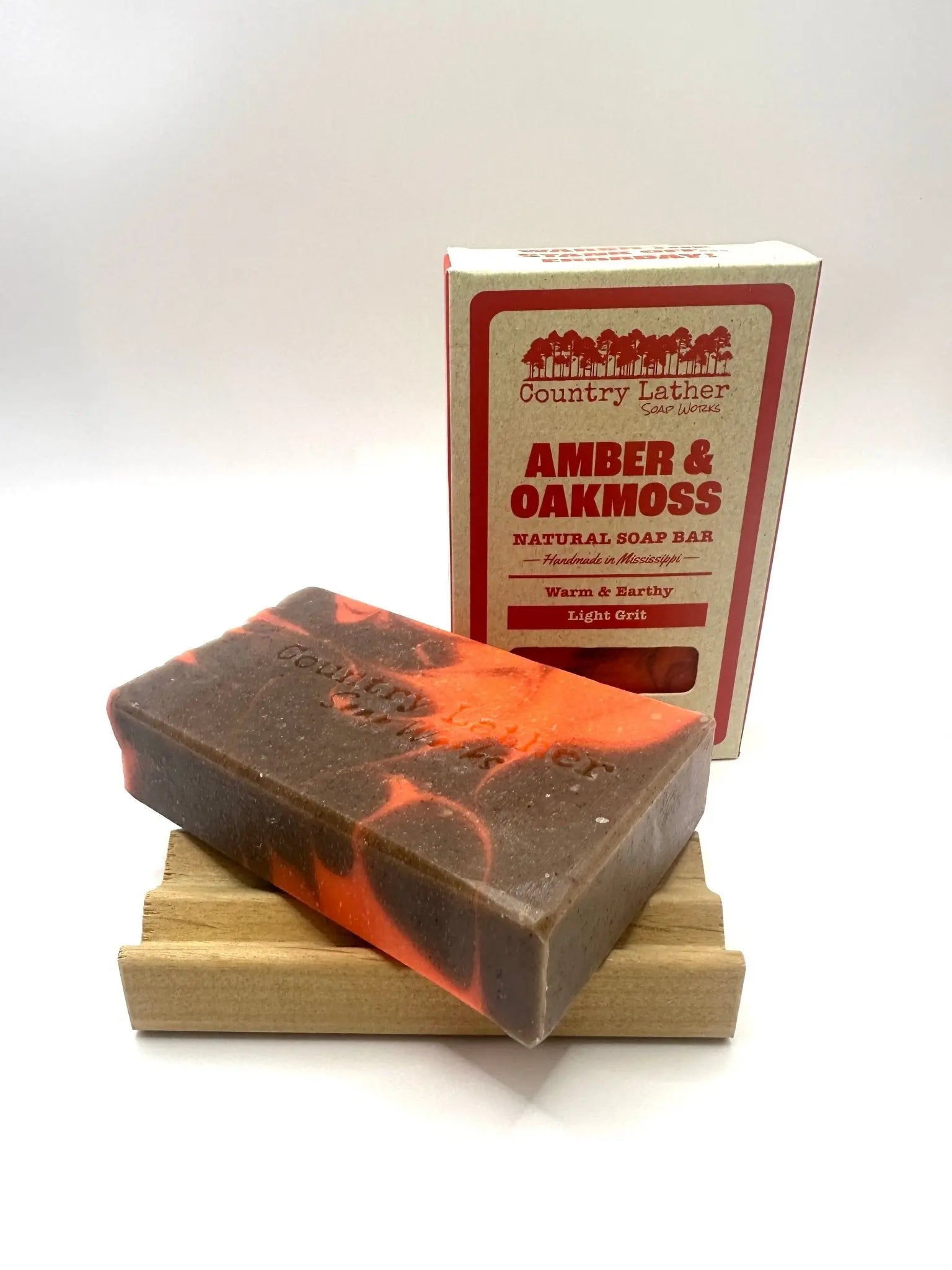 Amber and Oakmoss soap bar by Country Lather Soap Works