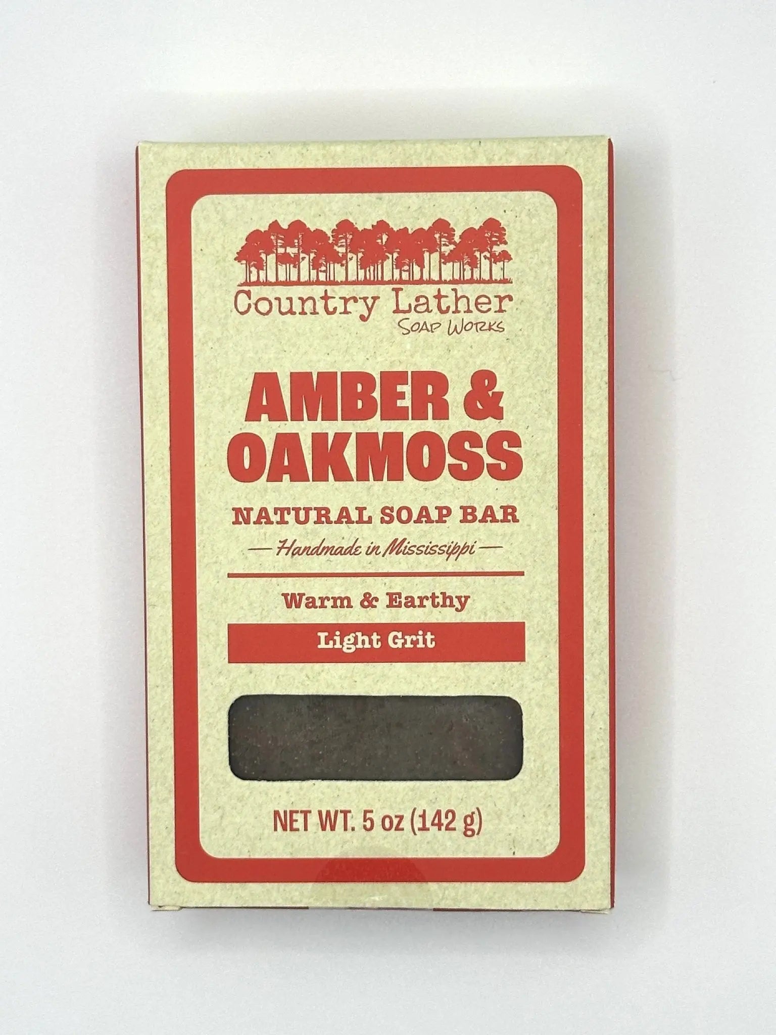 Amber and Oakmoss handmade Southern soap bar