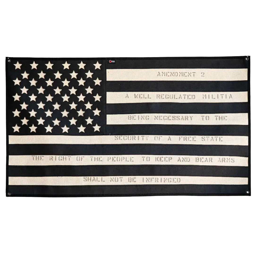 American Flag - Combat Boot Leather - Second Amendment by Recycled Firefighter, handmade leather goods main product photo