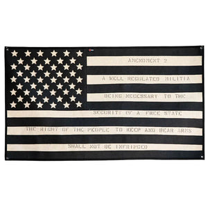 American Flag - Combat Boot Leather - Second Amendment by Recycled Firefighter, handmade leather goods main product photo