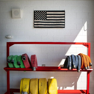 American Flag - Combat Boot Leather - Second Amendment by Recycled Firefighter, handmade leather goods detail photo 3