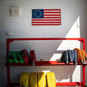 American Flag - Fire Hose - Betsy Ross by Recycled Firefighter, Southern home decor detail photo 3