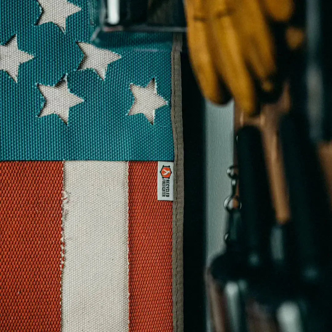 American Flag - Fire Hose by Recycled Firefighter, Southern home decor detail photo 3