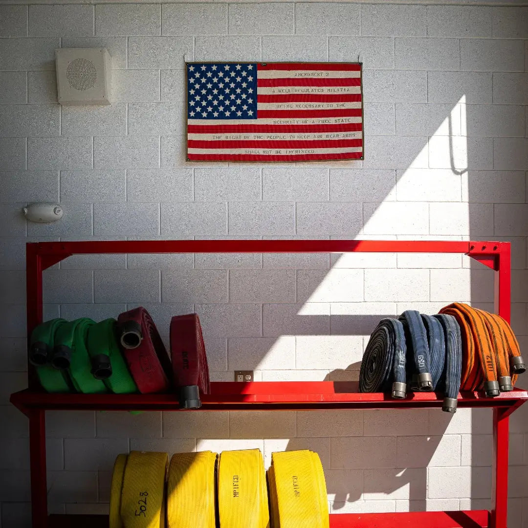 American Flag - Fire Hose - Second Amendment by Recycled Firefighter, Southern home decor detail photo 3