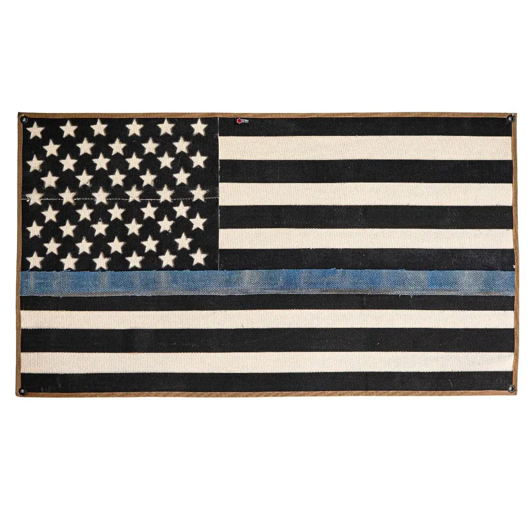 American Flag - Fire Hose - Thin Blue Line by Recycled Firefighter, Southern home decor main product photo