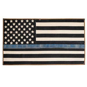 American Flag - Fire Hose - Thin Blue Line by Recycled Firefighter, Southern home decor main product photo