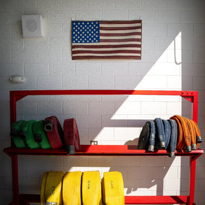 American Flag - Fire Hose - Vintage by Recycled Firefighter, Southern home decor detail photo 3