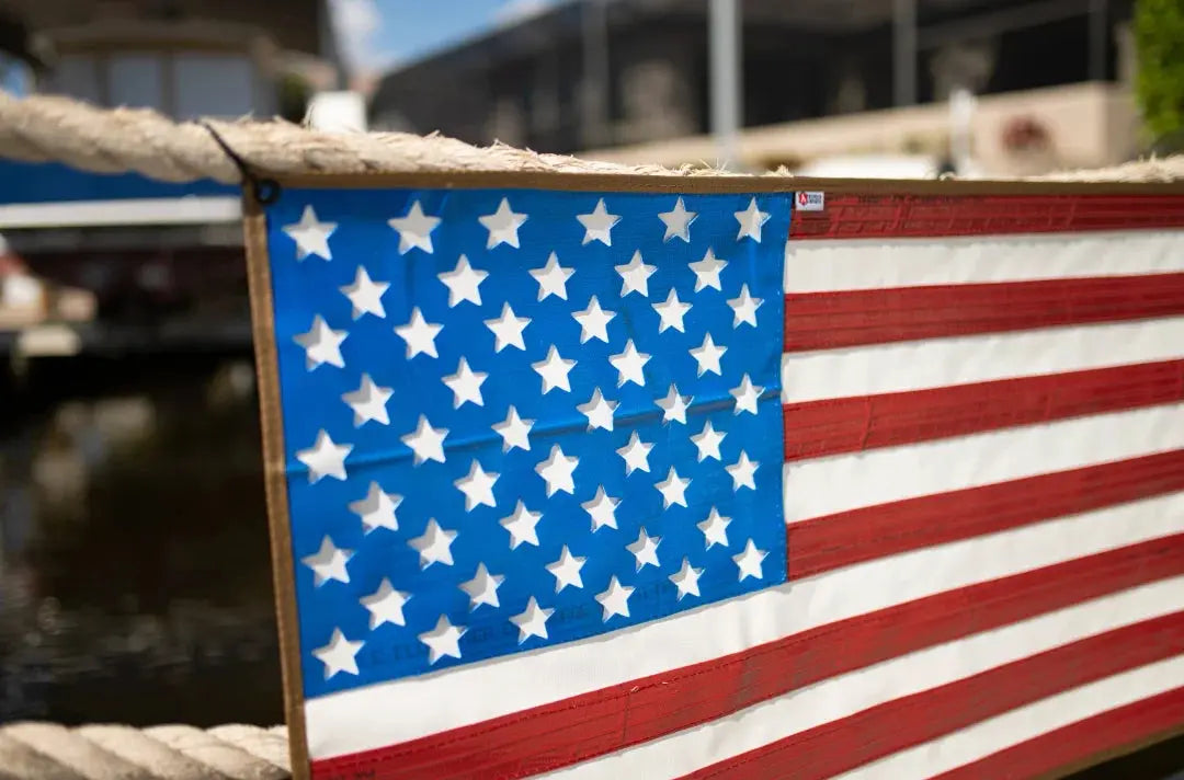 American Flag - Rubber Fire Hose - Waterproof by Recycled Firefighter, Southern food gift detail photo 4