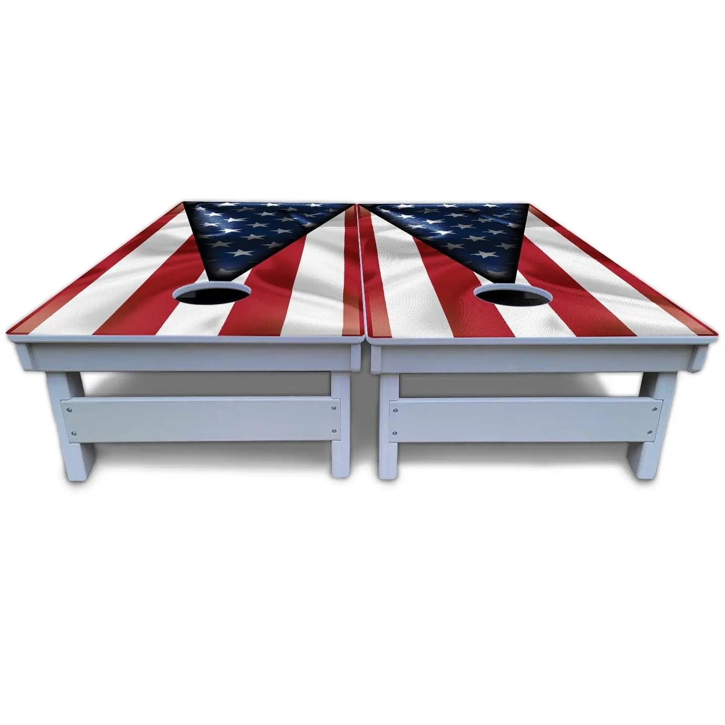 American Flag Triangle Cornhole Boards - All Weather Series by Cornhole Solutions, custom cornhole board detail photo 5