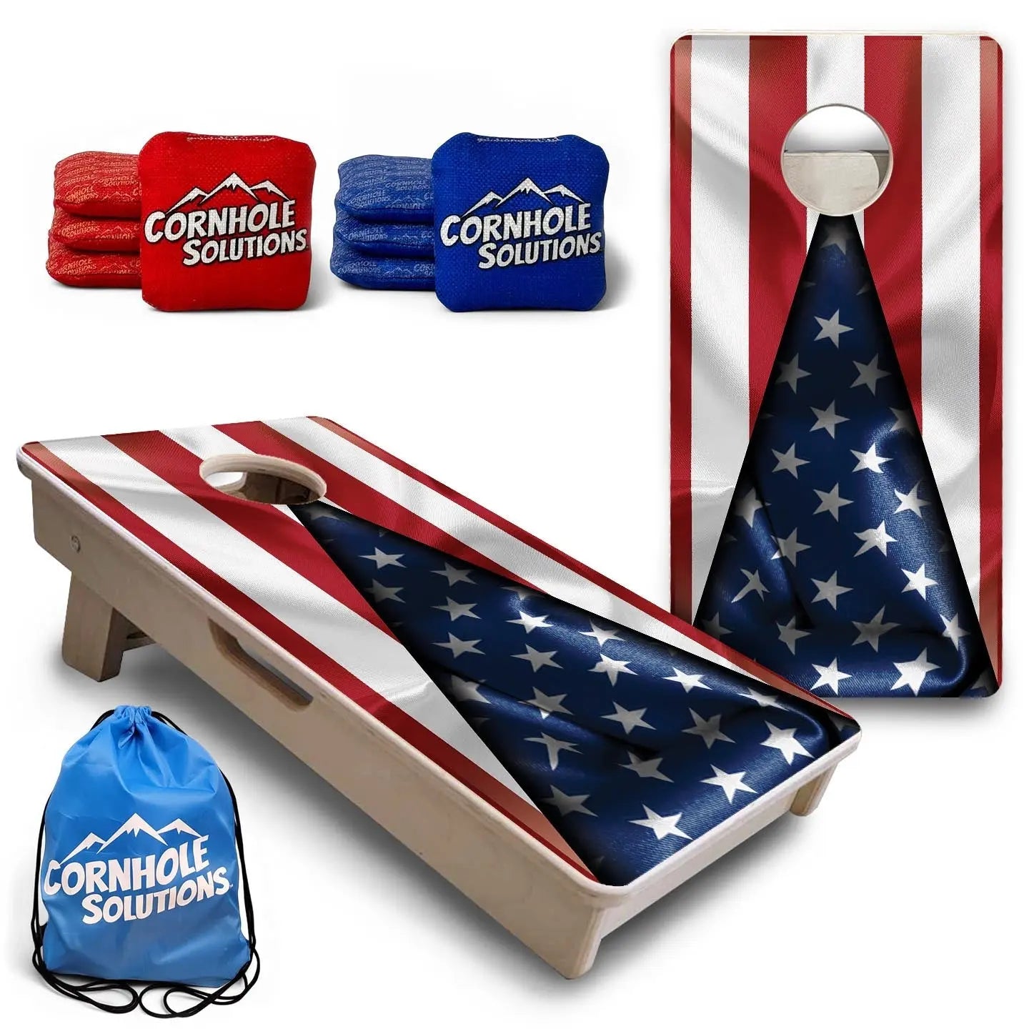 American Flag Triangle - Mini or Vacation Size Cornhole Boards Cornhole Solutions