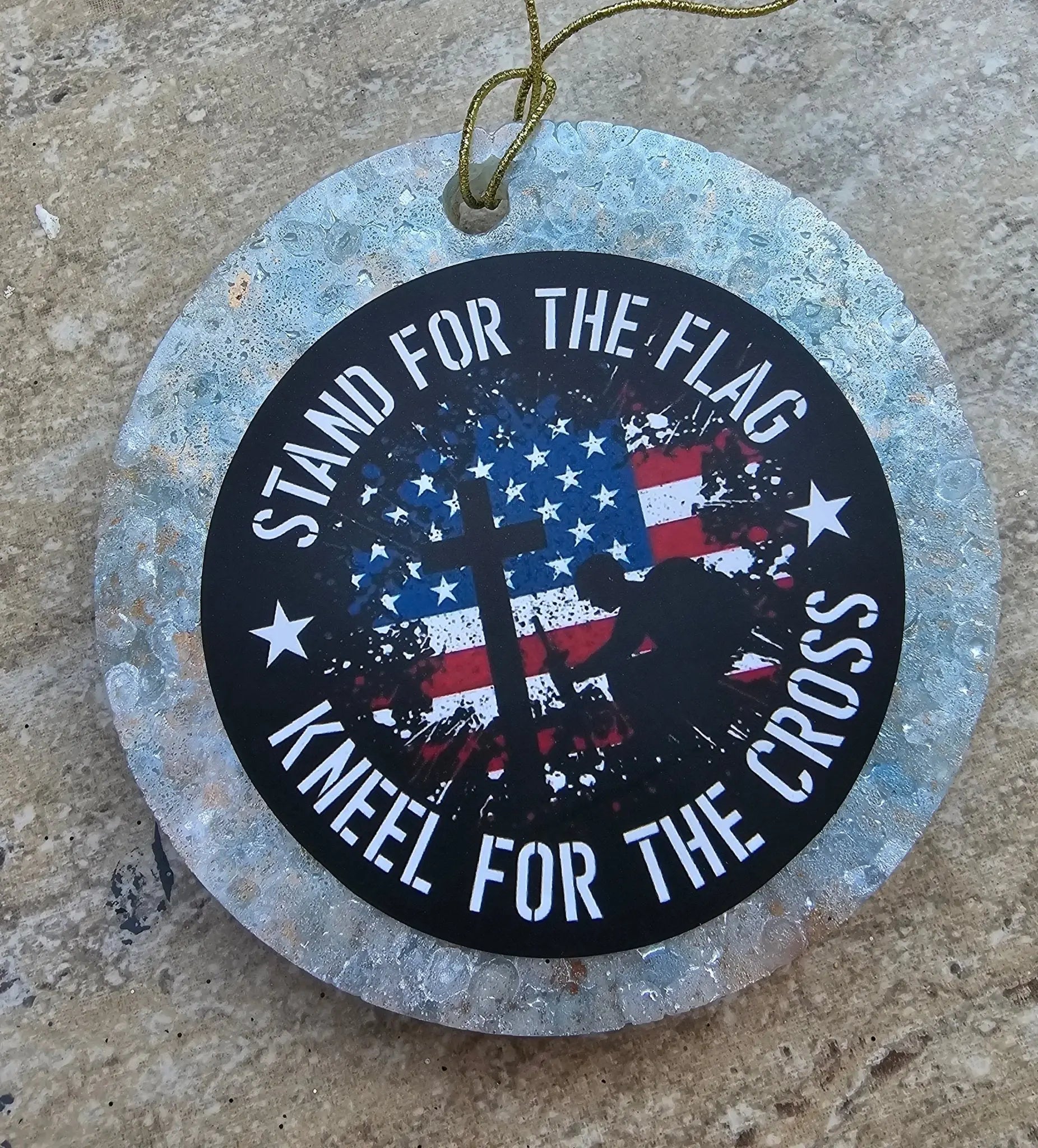 American Patriotic Car Freshie: Handmade Red, White & Blue Aroma Bead Air Freshener