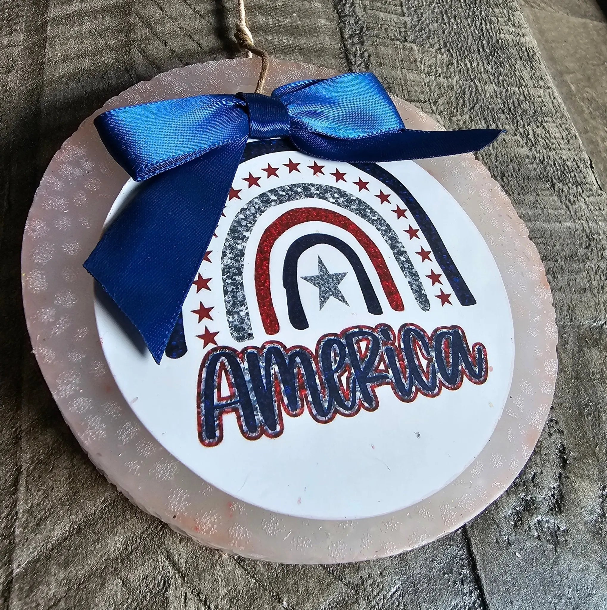 American Patriotic Car Freshie: Handmade Red, White, & Blue Aroma Bead Air Freshener - Main Street Collective