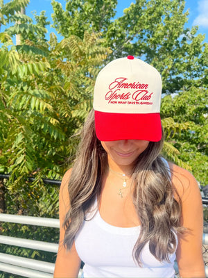 American Sports Club Vintage Trucker Hat KenzKustomz