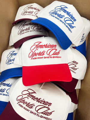 American Sports Club Vintage Trucker Hat KenzKustomz