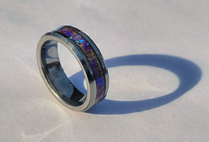 Amethyst Opal & Ashes Ring by Cotton Street Art Company, handmade jewelry detail photo 4