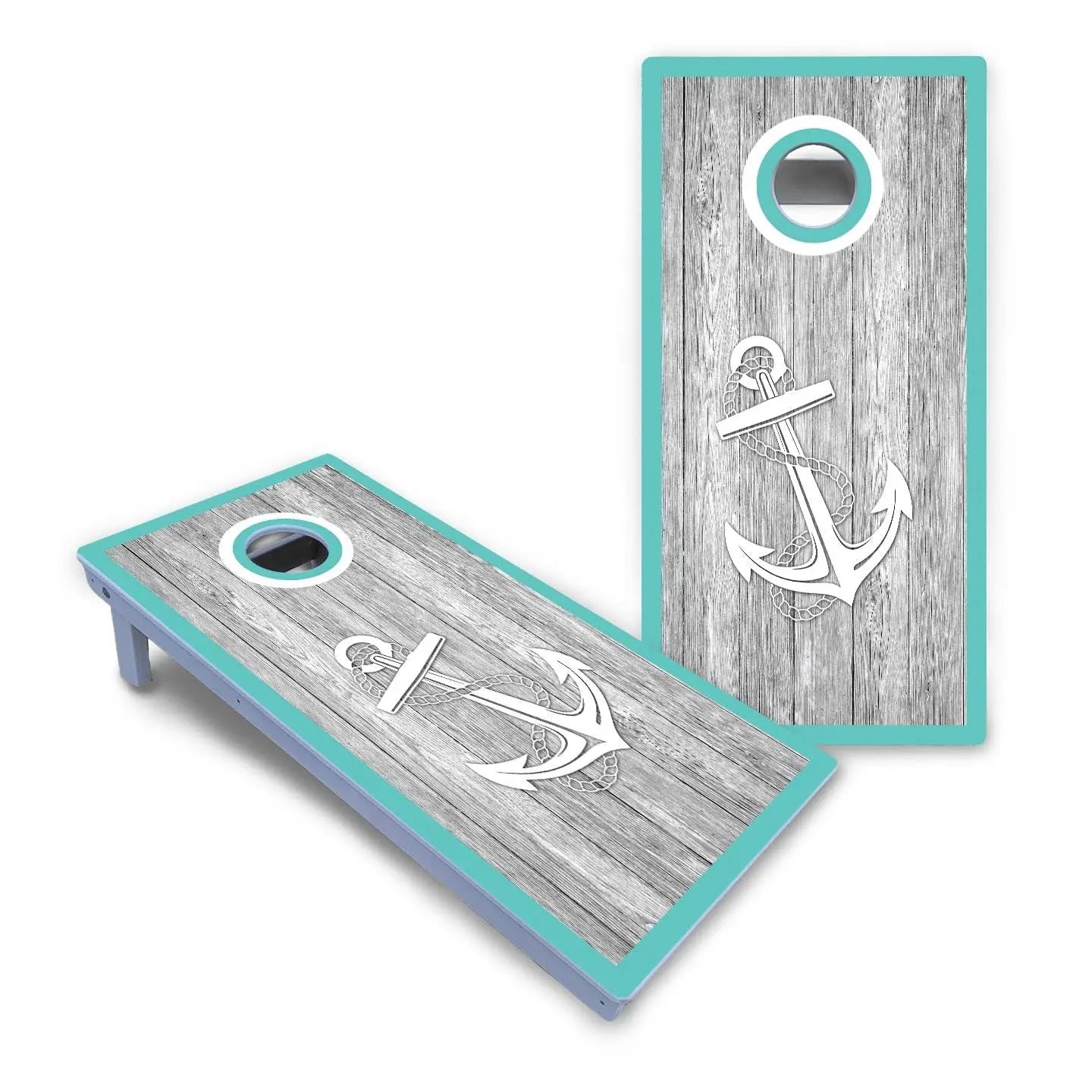 Anchor & Compass Cornhole Boards - All Weather Series by Cornhole Solutions, custom cornhole board detail photo 2