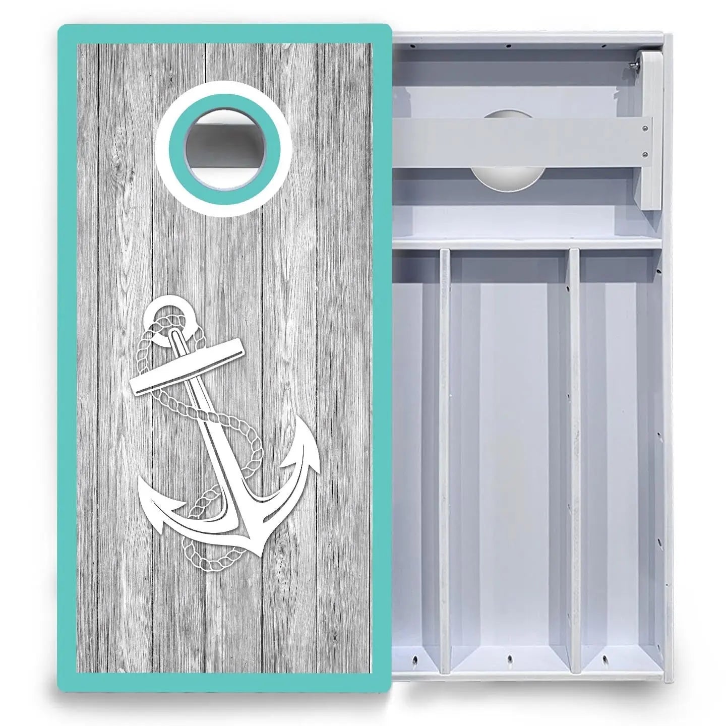 Anchor & Compass Cornhole Boards - All Weather Series by Cornhole Solutions, custom cornhole board detail photo 4