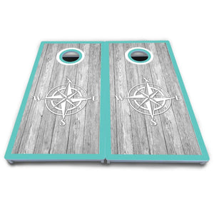 Anchor & Compass Cornhole Boards - All Weather Series by Cornhole Solutions, custom cornhole board detail photo 7