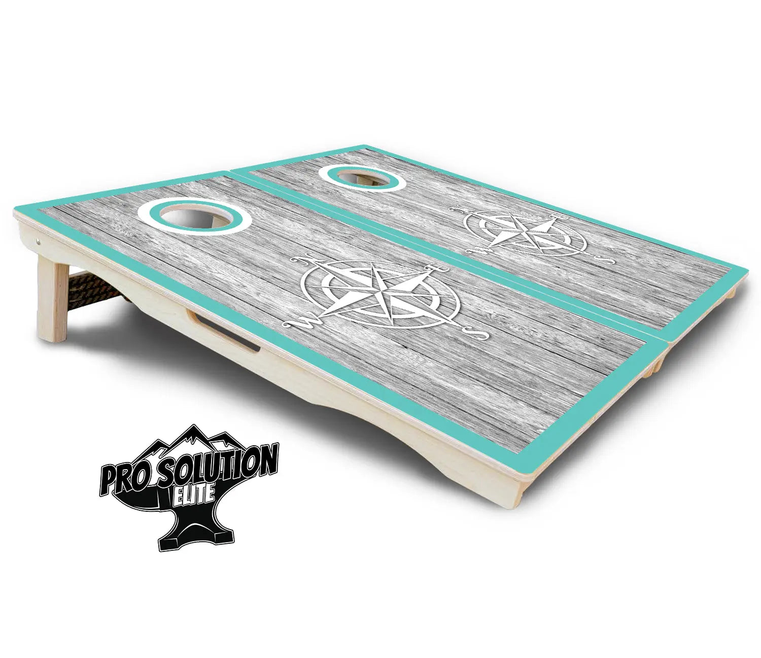 Anchor & Compass Cornhole Boards - Pro Solution Elite Series by Cornhole Solutions, custom cornhole board detail photo 11