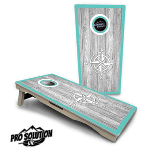 Anchor & Compass Cornhole Boards - Pro Solution Lite Series by Cornhole Solutions, custom cornhole board detail photo 2