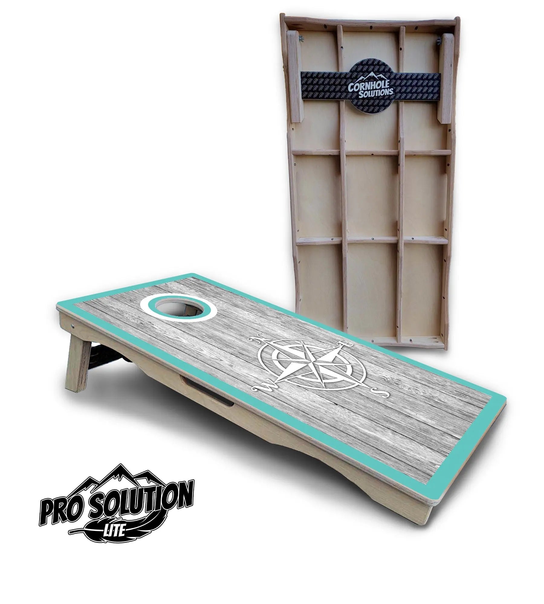 Anchor & Compass Cornhole Boards - Pro Solution Lite Series by Cornhole Solutions, custom cornhole board detail photo 4