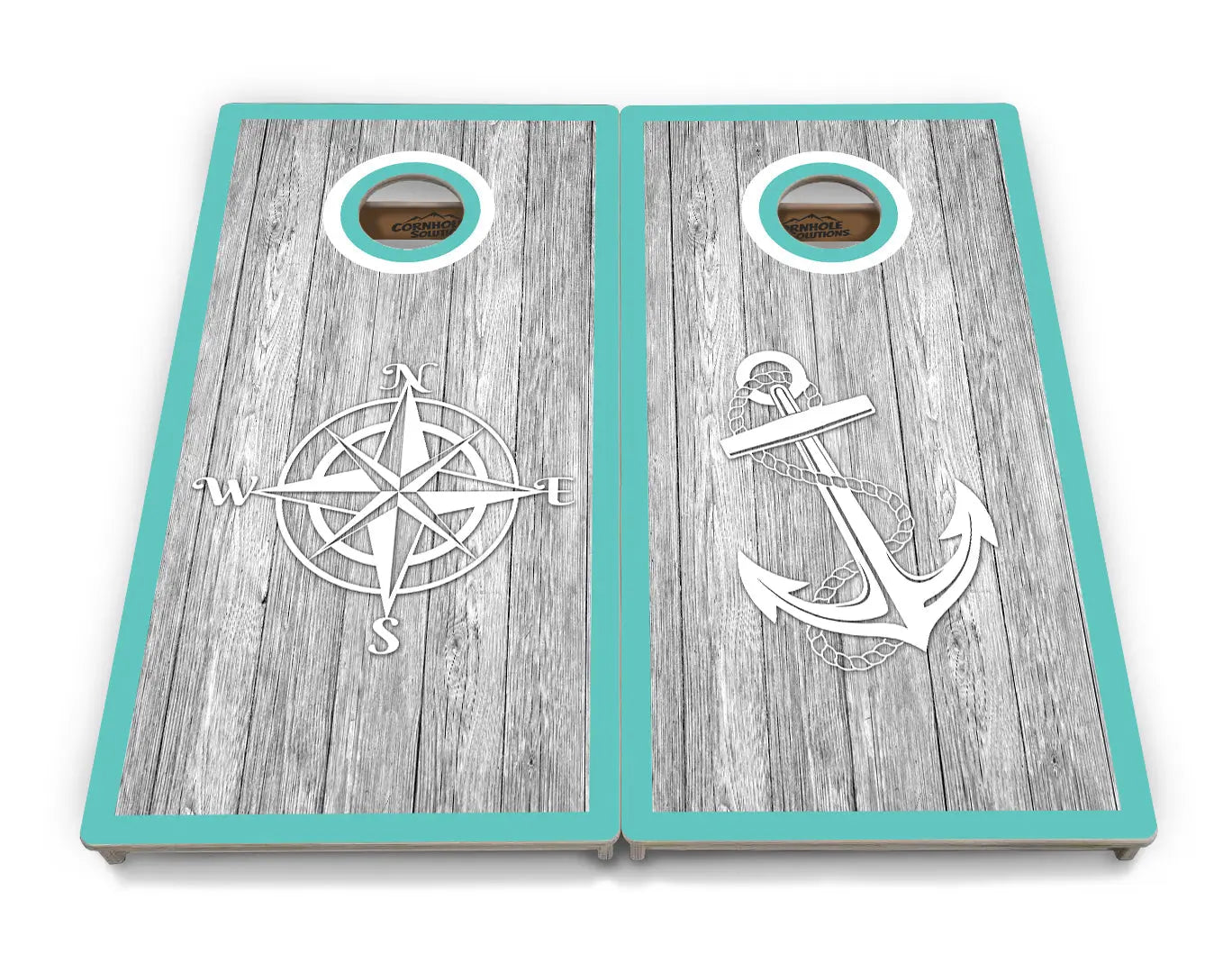 Anchor & Compass Cornhole Boards - Professional Tournament Series by Cornhole Solutions, custom cornhole board detail photo 2