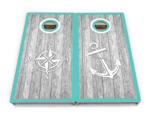 Anchor & Compass Cornhole Boards - Professional Tournament Series by Cornhole Solutions, custom cornhole board detail photo 2