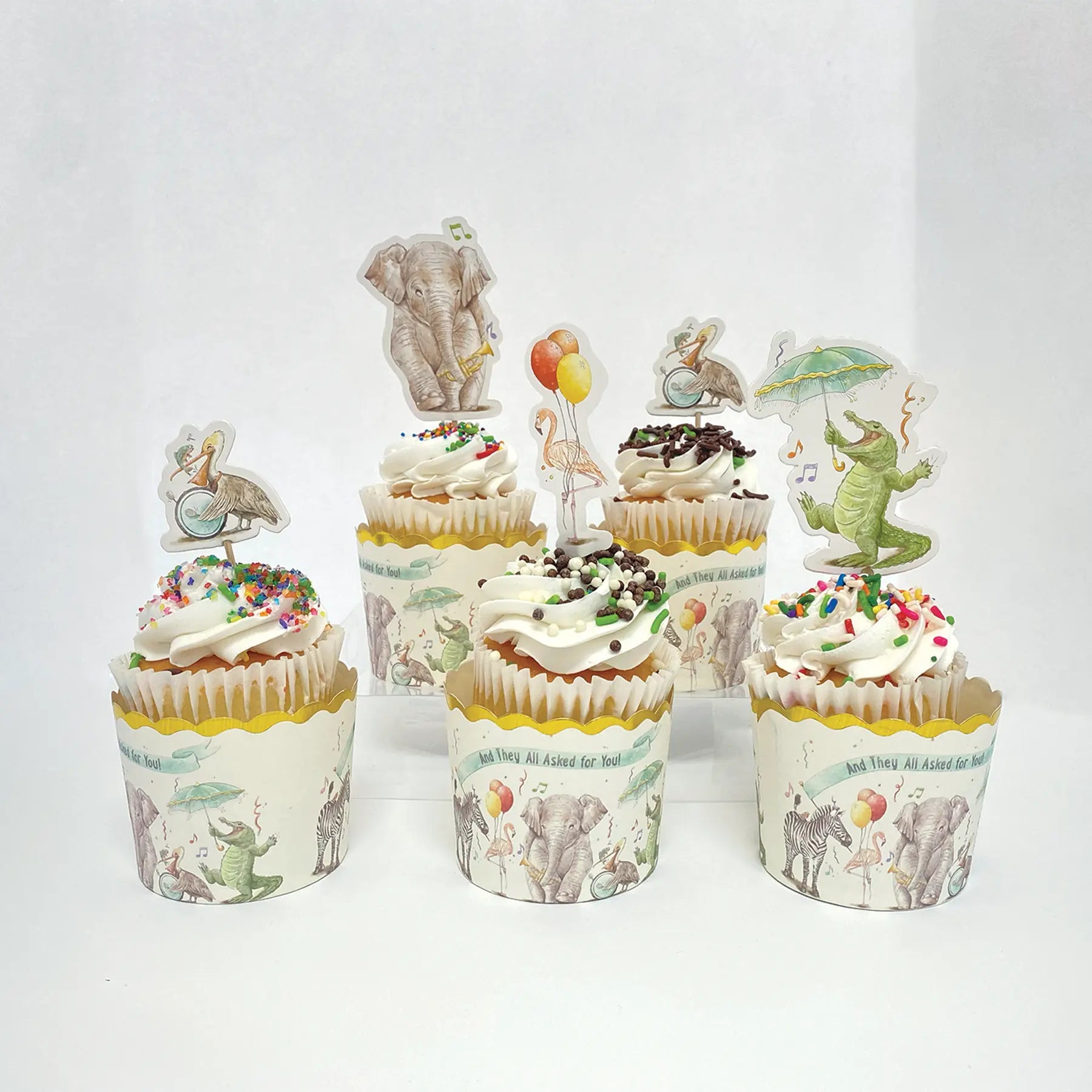 And They All Asked for You Cupcake Decorations Set by Nola Tawk, custom drinkware detail photo 4