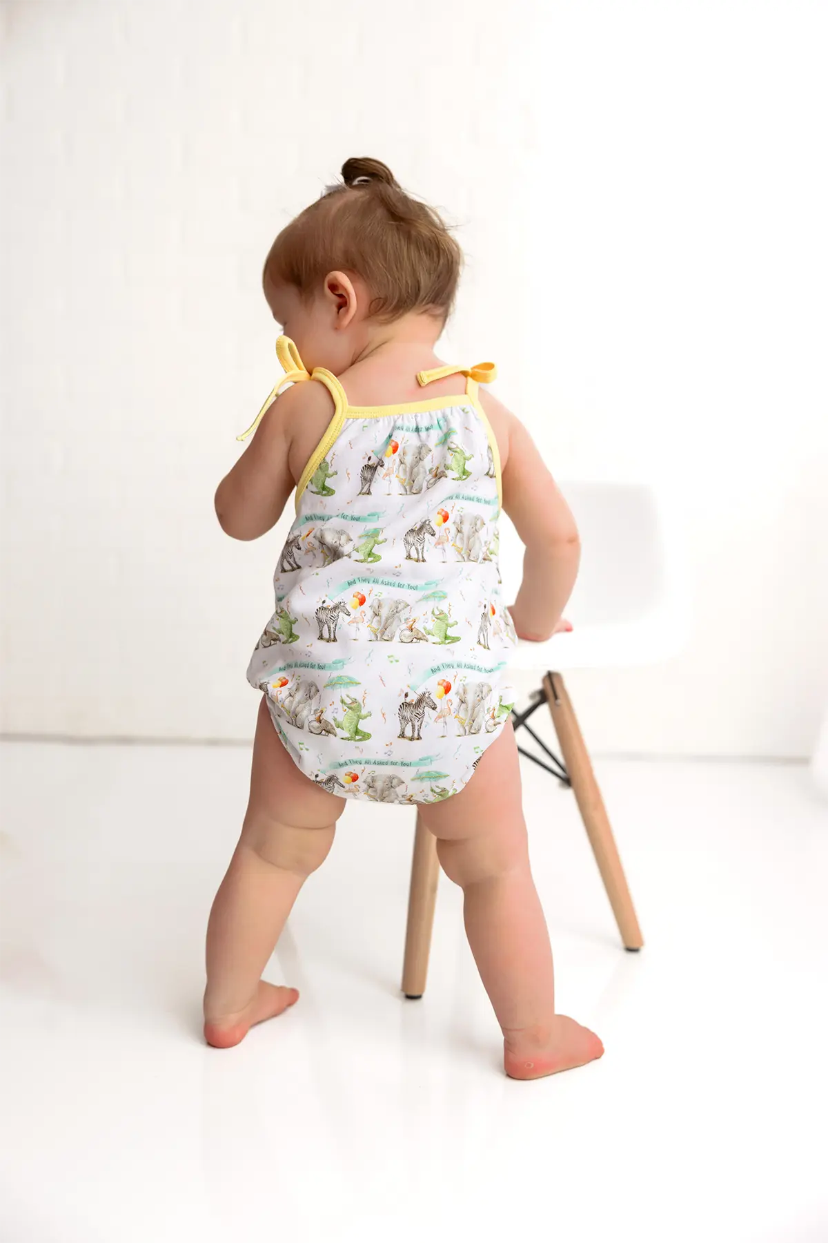 And They All Asked for You Organic Cotton Shoulder-Tie Onesie Nola Tawk