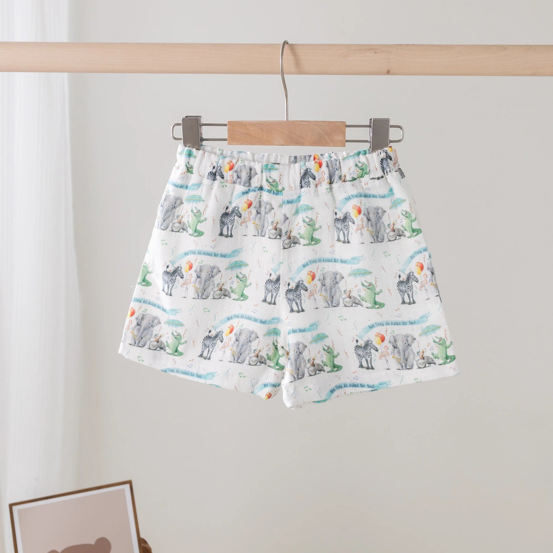 And They All Asked for You Organic Muslin Shorts by Nola Tawk, children's boutique clothing main product photo