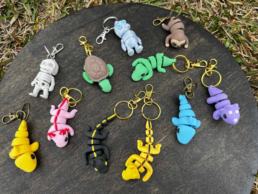 3D Printed Animal Keychains | Whimsical Backpack & Bag Charms