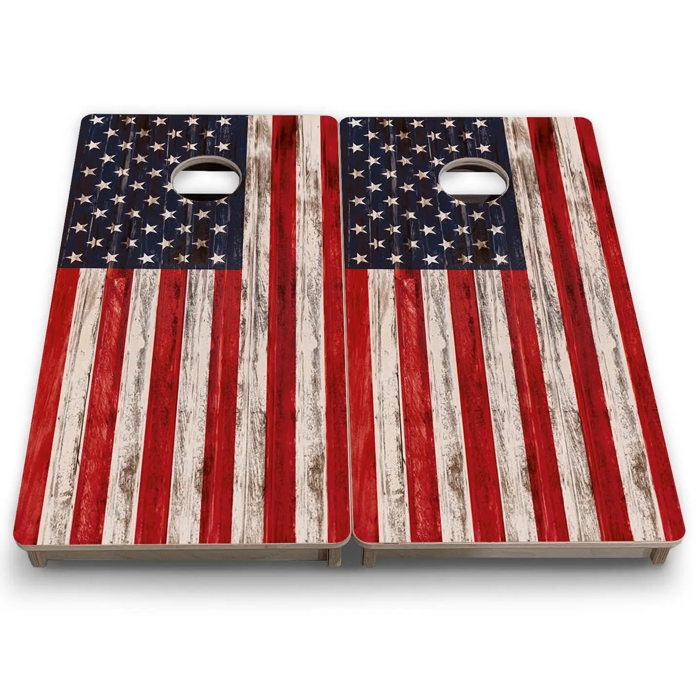 Antique Flag - Mini or Vacation Size Cornhole Boards by Cornhole Solutions, custom cornhole board detail photo 7