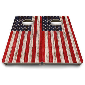 Antique Flag - Mini or Vacation Size Cornhole Boards by Cornhole Solutions, custom cornhole board detail photo 9