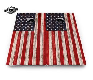 Antique Flag510 Cornhole Boards - Pro Solution Lite Series by Cornhole Solutions, custom cornhole board detail photo 2