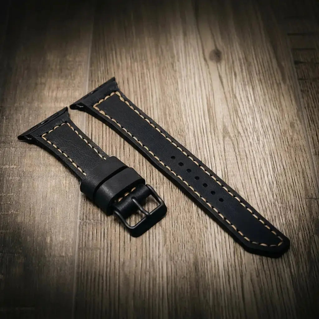 Apple Watch Leather Band by Bull Sheath Leather, handmade jewelry detail photo 11