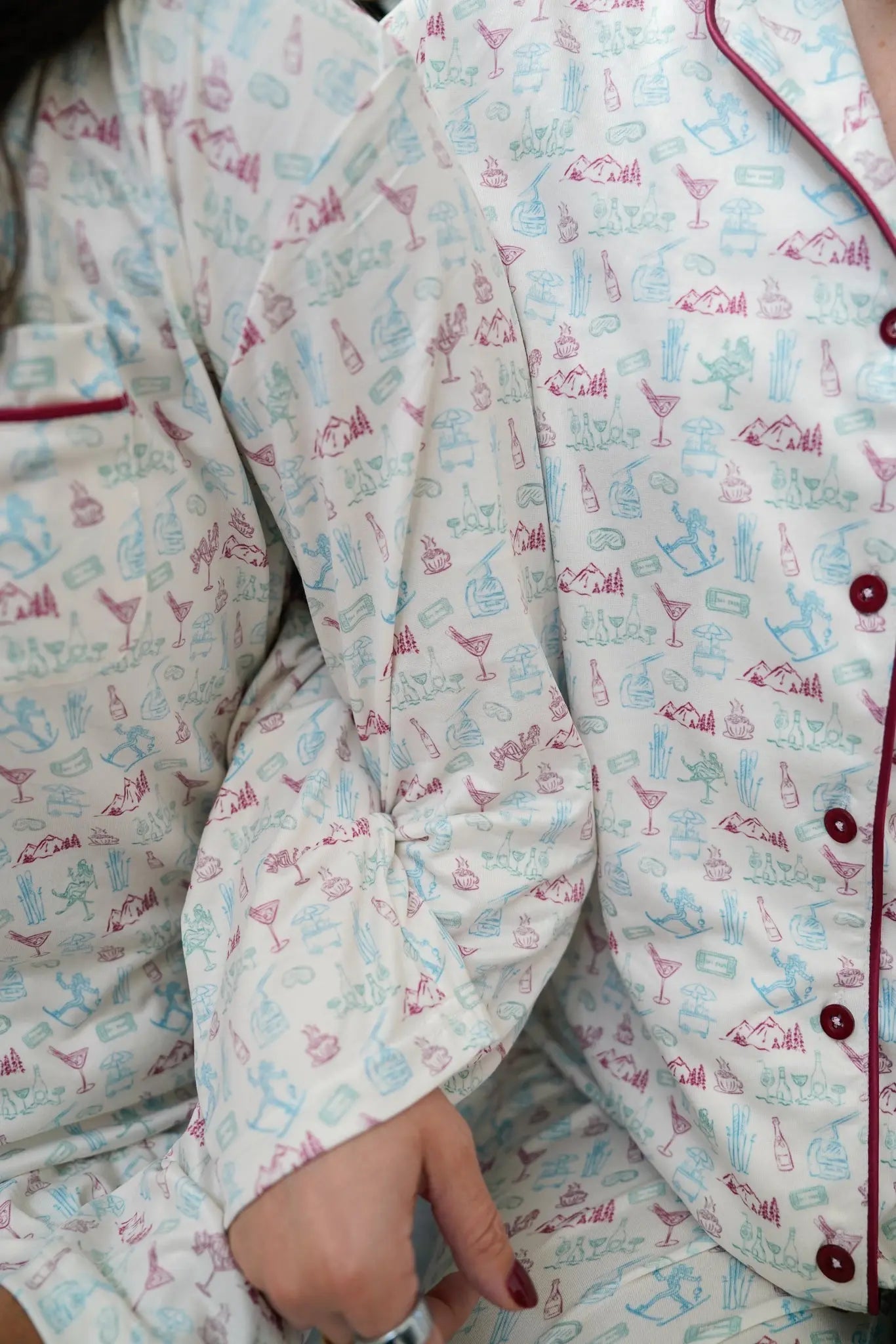 Apres Ski - Long Pajama Set by KenzKustomz, Southern food gift detail photo 3