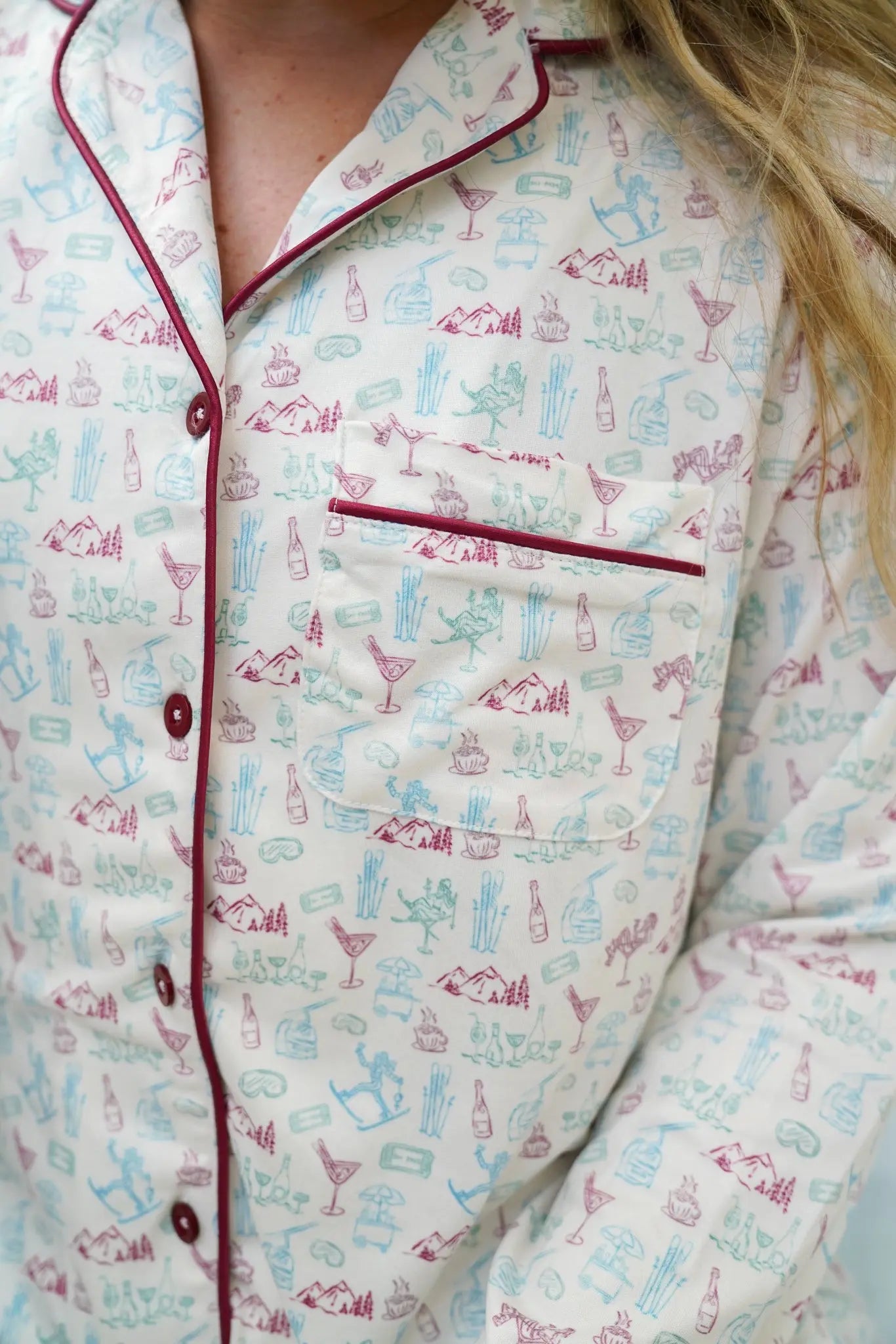 Apres Ski - Long Pajama Set by KenzKustomz, Southern food gift detail photo 8