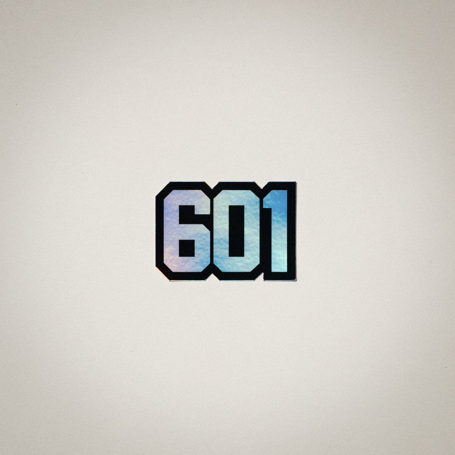 Area Code Holographic Sticker Crooked Letter