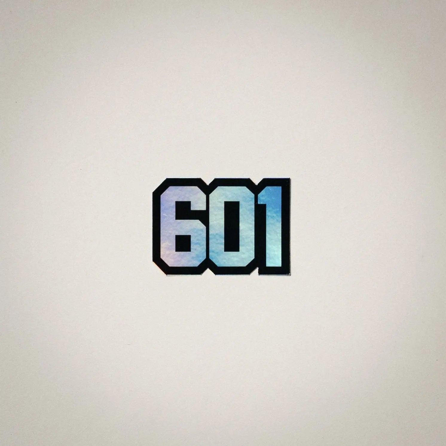 Area Code Holographic Sticker Crooked Letter