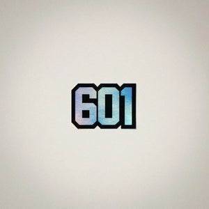 Area Code Holographic Sticker Crooked Letter