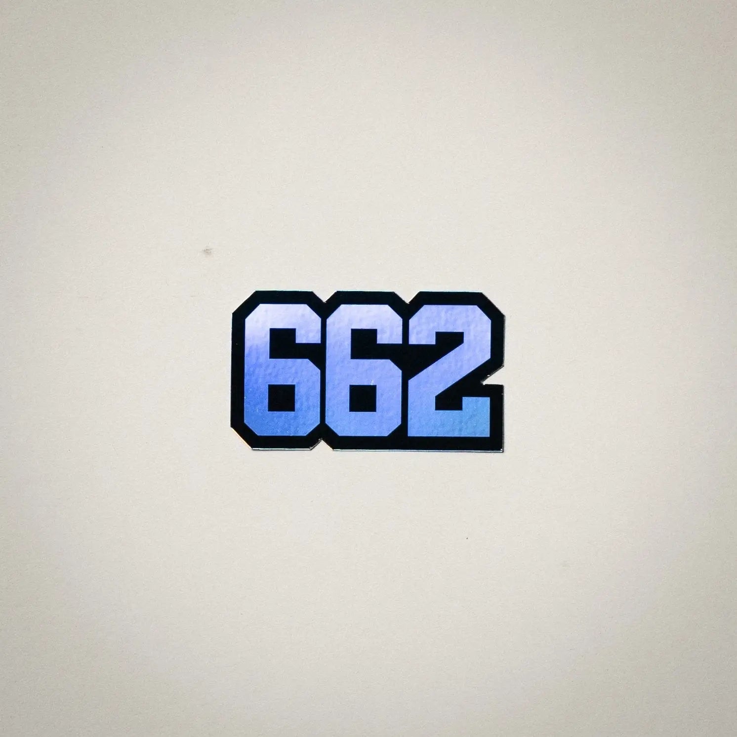 Area Code Holographic Sticker Crooked Letter