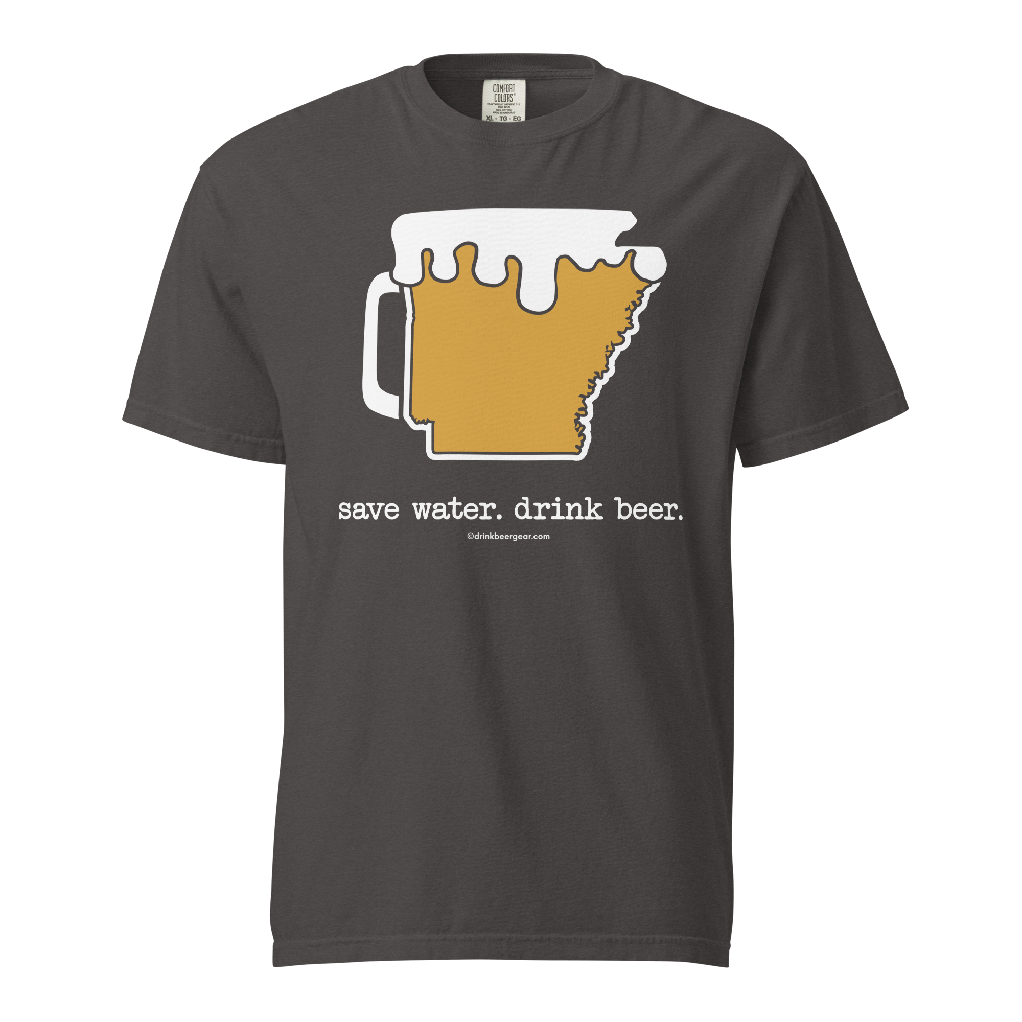Arkansas Beer Mug Tee - Save Water. Drink Beer. - COMFORT COLORS BRAND TEE Drink Beer Gear