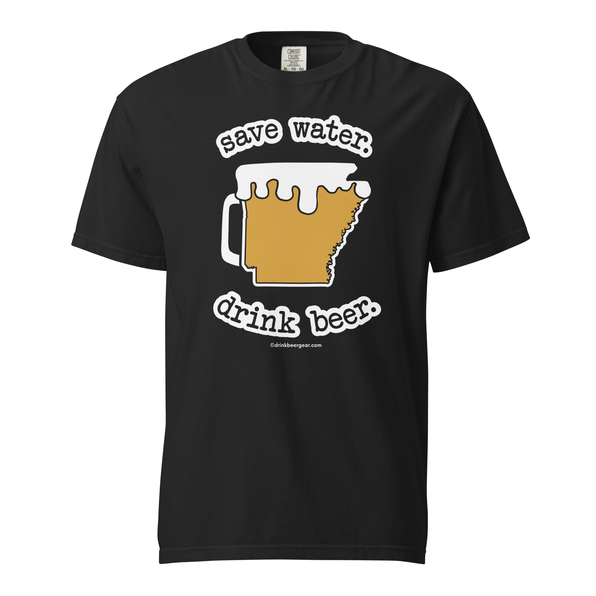 Arkansas Beer Mug Tee – Save Water. Drink Beer. - COMFORT COLORS BRAND TEE Drink Beer Gear