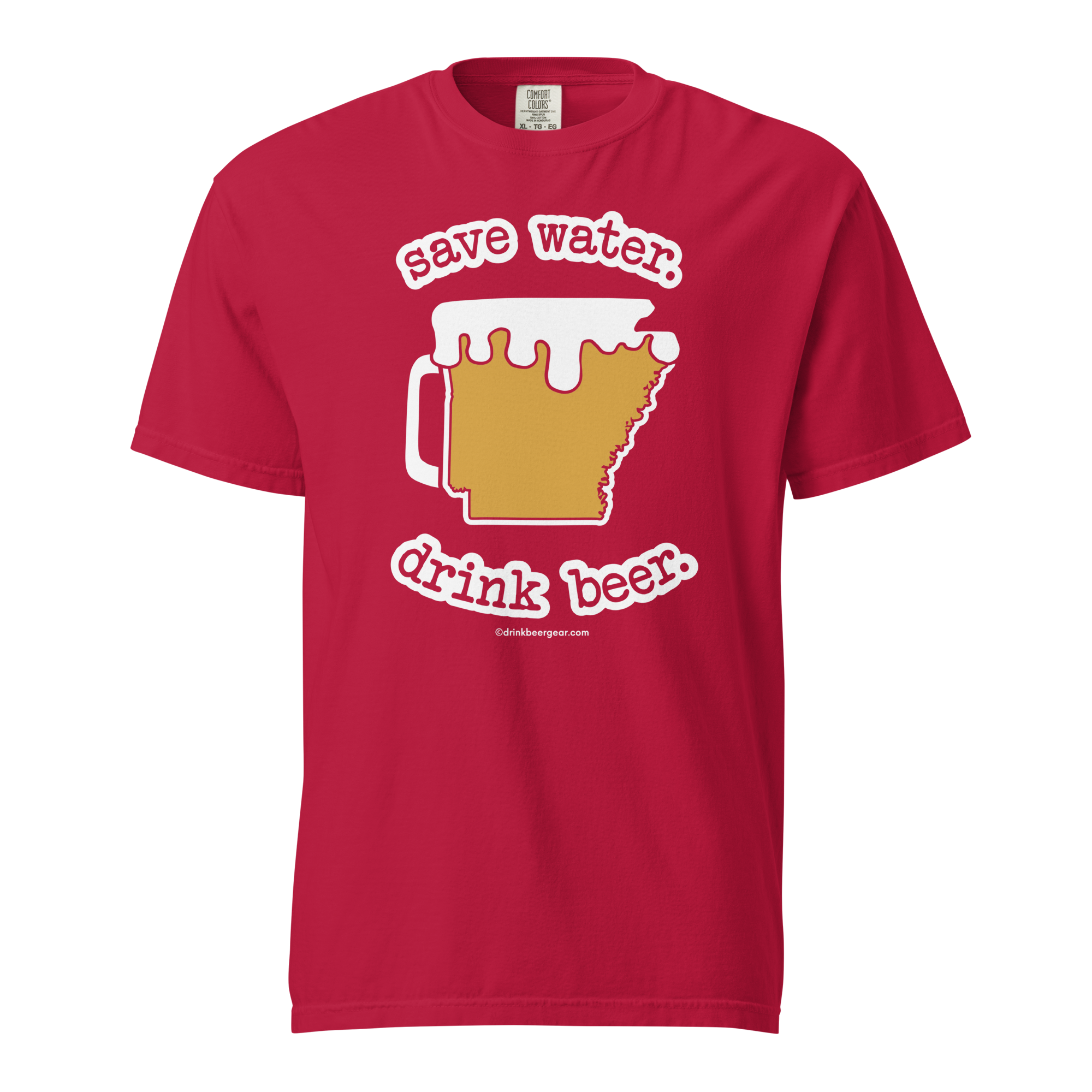 Arkansas Beer Mug Tee – Save Water. Drink Beer. - COMFORT COLORS BRAND TEE Drink Beer Gear